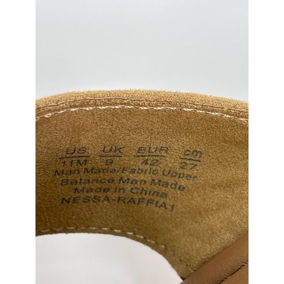 Zodiac Nessa Boho Criss Cross Woven Band Platform Wedge Sandal Tan 11 NWOB - Picture 7 of 7